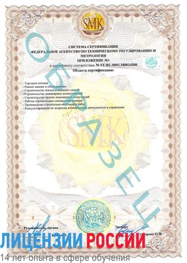 Образец сертификата соответствия (приложение) Якутск Сертификат OHSAS 18001